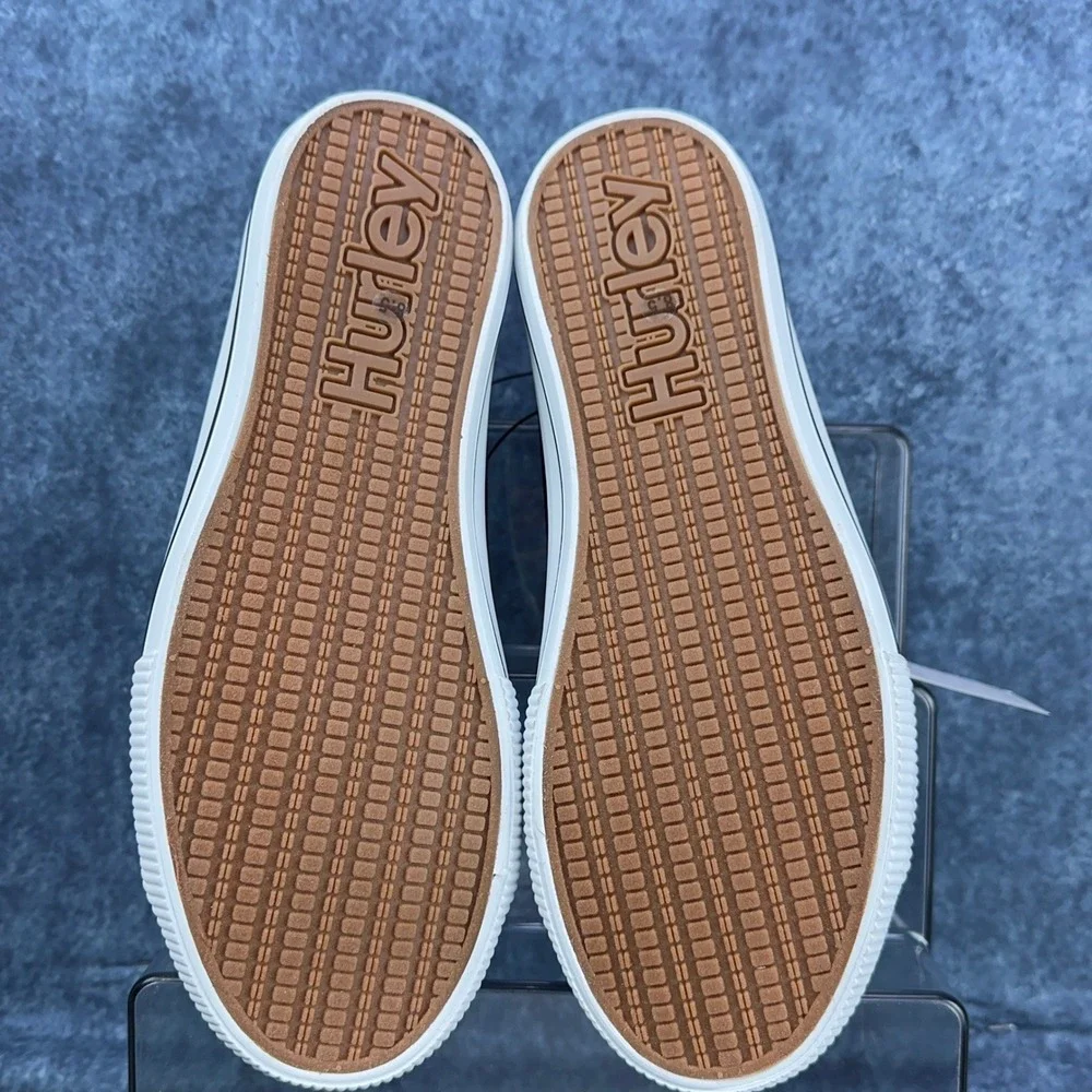 Hurley Chloe Womens 8.5 Black Canvas Slip On Sneakers Low Top Shoes‎ 1676560